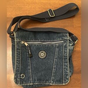 Vintage B.E. Blues Denim Crossbody Messenger Bag-FAB!